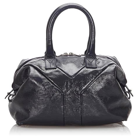 sac ysl noir vernis|Sacs SAINT LAURENT pour femme .